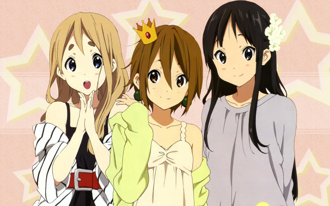 Обои картинки фото аниме, on, k-on