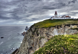 Картинка португалия лиссабон кашкайш природа маяки маяк скала море