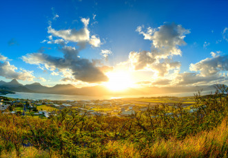 Картинка города пейзажи солнце