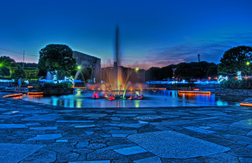 Картинка города фонтаны фонтан дерево