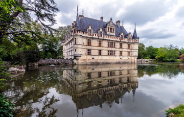 Картинка города замки луары франция вода замок