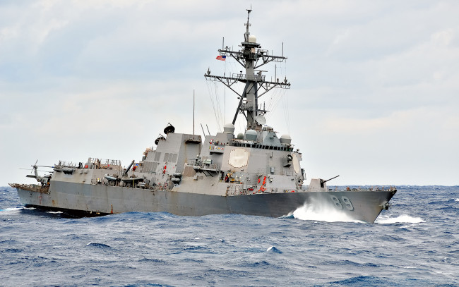 Обои картинки фото корабли, крейсеры, линкоры, эсминцы, uss, mustin, ddg, 89