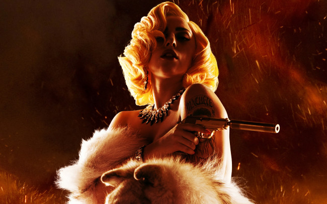 Обои картинки фото machete, kills, кино, фильмы, lady, gaga