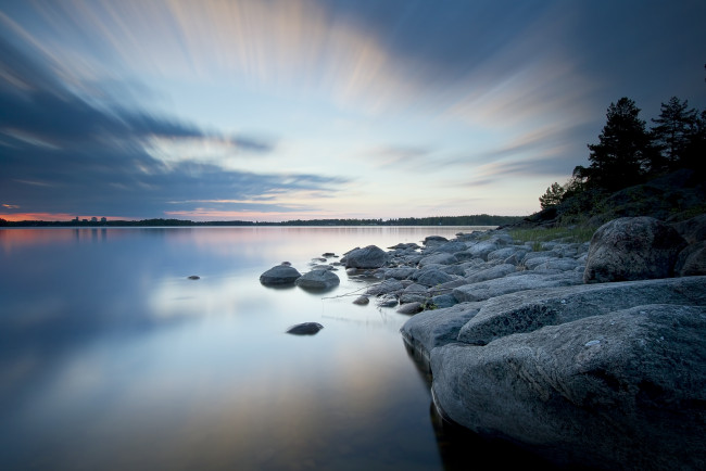 Обои картинки фото природа, побережье, вода, сумерки
