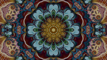 Картинка 3д+графика фракталы+ fractal цвета фон узор