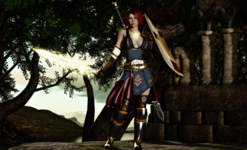 Картинка 3д+графика амазонки+ amazon оружие взгляд девушка доспехи