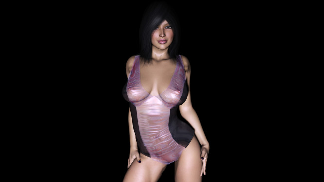 Обои картинки фото 3д графика, люди , people, девушка, взгляд, фон