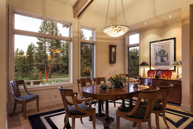 Обои картинки фото интерьер, столовая, стулья, стол