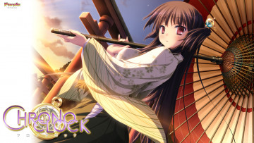 Картинка chrono+clock аниме unknown +другое зонт девушка sawatari michiru chrono clock tsukimori hiro