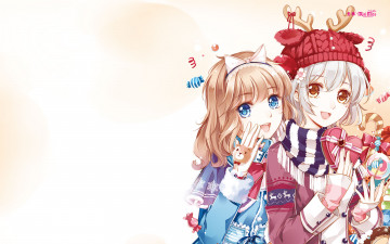 Картинка аниме unknown +другое девушки взгляд фон