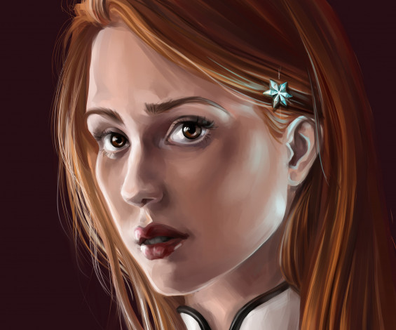 Обои картинки фото разное, арты, девушка, арт, блич, иноуе, орихиме