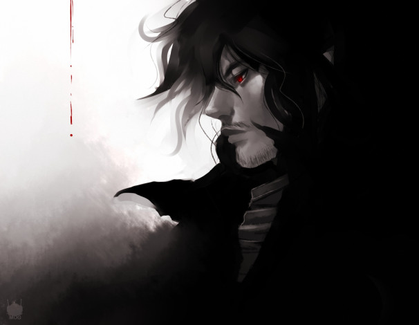 Обои картинки фото аниме, hellsing, вампир, alucard, dracula