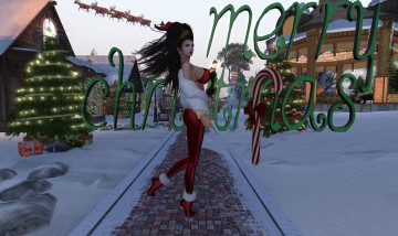 Картинка 3д+графика праздники+ holidays фон девушка взгляд