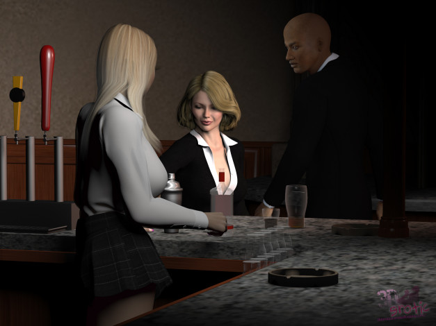 Обои картинки фото 3д графика, фантазия , fantasy, фон, взгляд, девушки