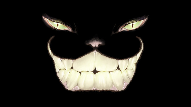 Обои картинки фото рисованное, кино, глаза, арт, cheshire, cat, alice, in, wonderland, улыбка