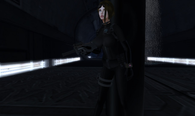 Обои картинки фото 3д графика, фантазия , fantasy, оружие, фон, девушка, взгляд