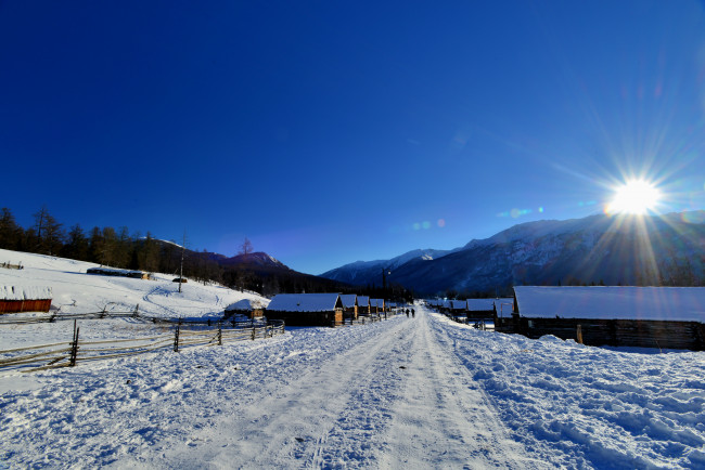 Обои картинки фото природа, дороги, дорога, снег