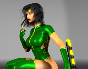 Картинка 3д+графика люди+ people девушка взгляд фон