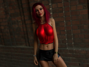 Картинка 3д+графика люди+ people взгляд девушка фон