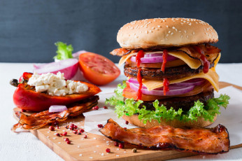 Картинка еда бутерброды +гамбургеры +канапе бутер