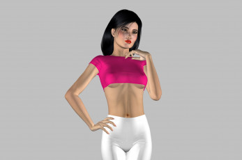 Картинка 3д+графика люди+ people фон взгляд девушка