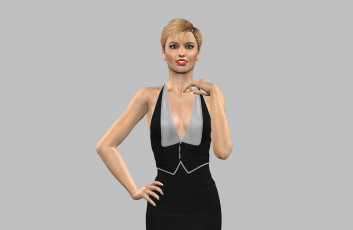 Картинка 3д+графика люди+ people девушка фон взгляд