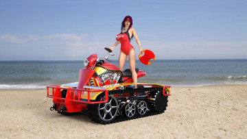 Картинка 3д+графика люди-авто мото+ people-+car+ +moto девушка взгляд фон