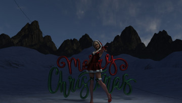 Картинка 3д+графика праздники+ holidays девушка фон взгляд