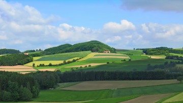 Картинка природа поля небо поле облака