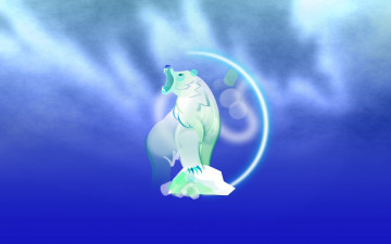 обоя векторная графика, животные , animals, медведь, фон