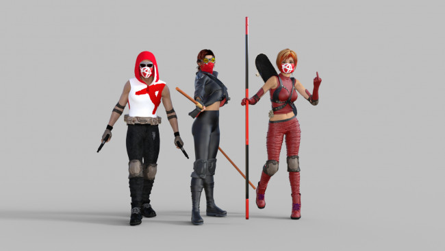 Обои картинки фото 3д графика, фантазия , fantasy, фон, взгляд, девушки