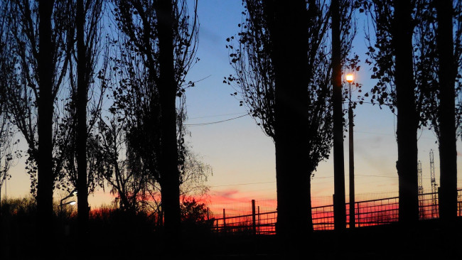 Обои картинки фото природа, восходы, закаты, фонарь, вечер