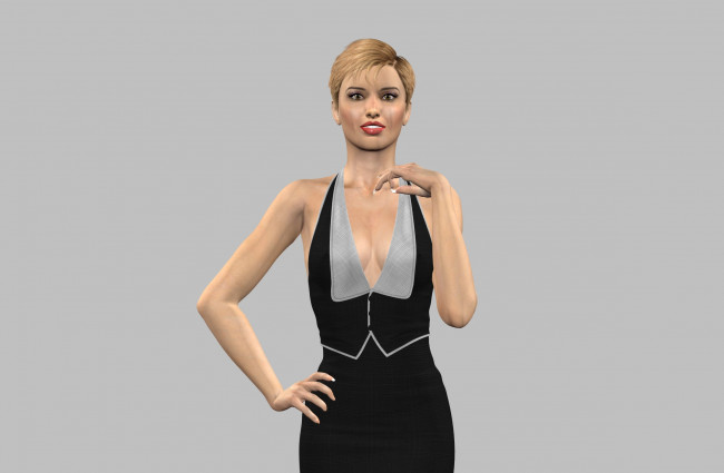 Обои картинки фото 3д графика, люди , people, девушка, фон, взгляд