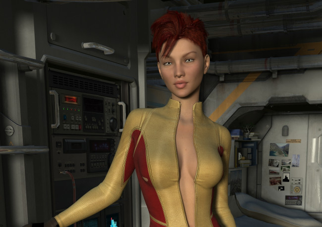 Обои картинки фото 3д графика, фантазия , fantasy, взгляд, фон, девушка