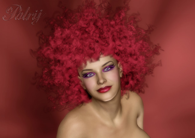 Обои картинки фото 3д графика, портрет , portraits, взгляд, девушка, фон