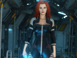 Картинка 3д+графика фантазия+ fantasy девушка взгляд фон