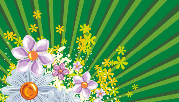 Картинка векторная+графика цветы+ flowers фон цветы