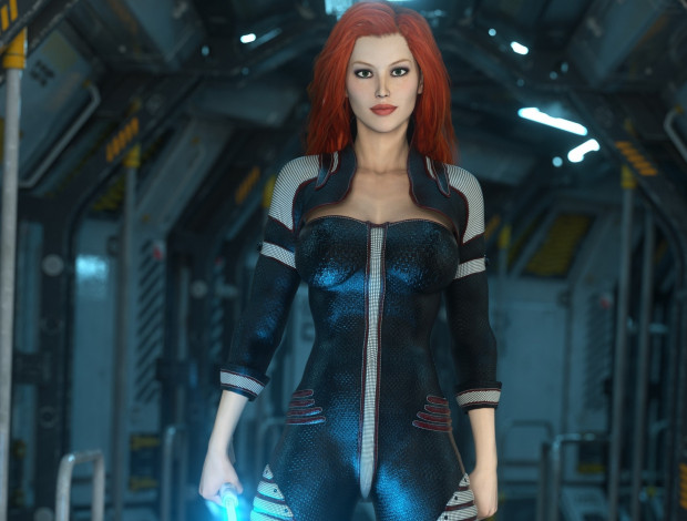 Обои картинки фото 3д графика, фантазия , fantasy, девушка, взгляд, фон