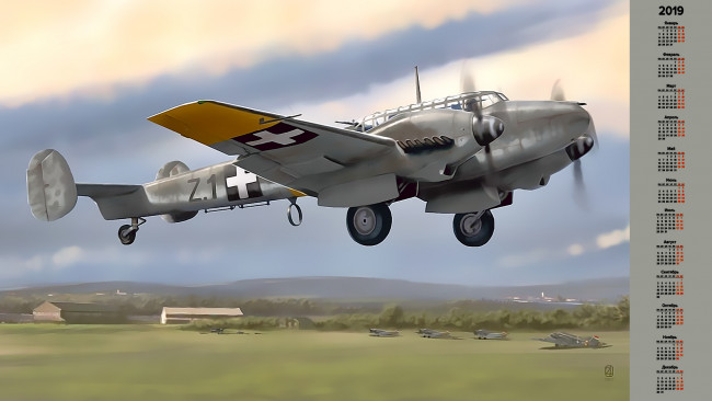 Обои картинки фото календари, фэнтези, полет, самолет