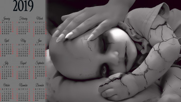 Картинка календари фэнтези calendar трещина взгляд кукла рука