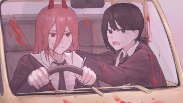 Картинка аниме chainsaw+man chainsaw man