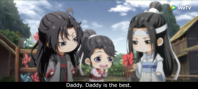 Обои картинки фото аниме, mo dao zu shi, вэй, усянь, лань, ванцзи, ребенок