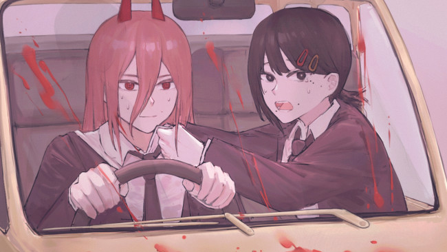 Обои картинки фото аниме, chainsaw man, chainsaw, man