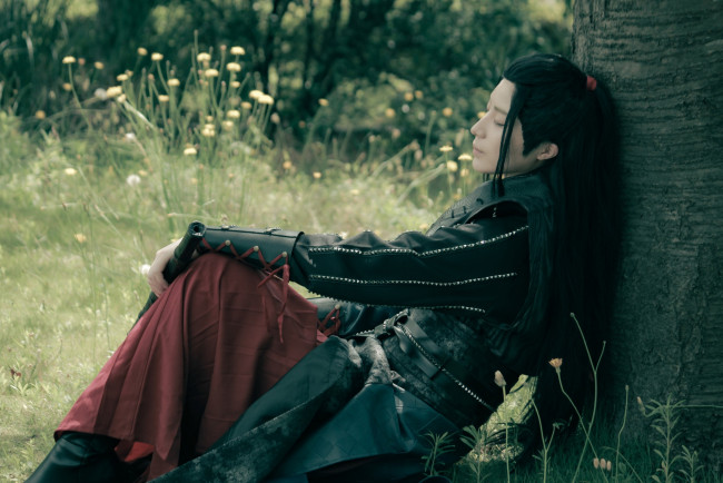 Обои картинки фото мужчины, - креатив,  косплей, вэй, усянь, костюм