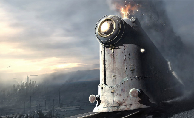 Обои картинки фото фэнтези, транспортные средства, бронепоезд