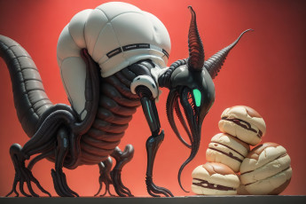 Картинка 3д+графика существа+ creatures нейросети графика нейроарт ai art нейронные сети рисунки нейро искусство существо