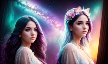 Картинка фэнтези девушки нейросети графика нейроарт ai art нейронные сети рисунки нейро искусство девушка