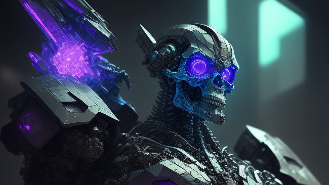 Обои картинки фото фэнтези, нежить, нейросети, графика, нейроарт, ai, art, нейронные, сети, рисунки, нейро, искусство, череп