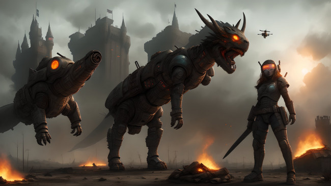 Обои картинки фото фэнтези, роботы,  киборги,  механизмы, нейросети, графика, нейроарт, ai, art, нейронные, сети, рисунки, нейро, искусство, робот