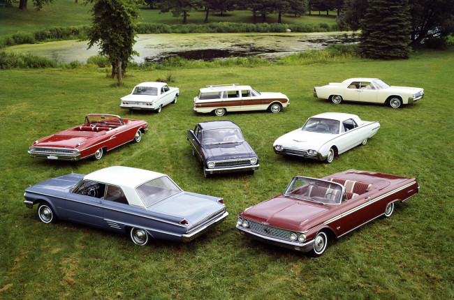 Обои картинки фото автомобили, разные вместе, lincoln, ford, mercury